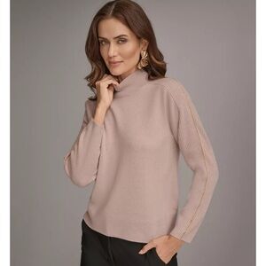 Donna Karan Women's 100% Cashmere Sweater in Soft Mauve